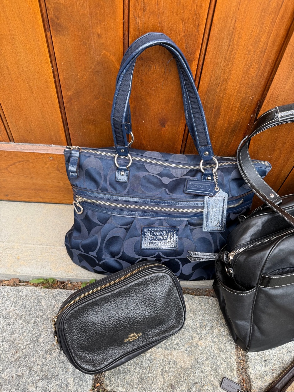 🫐✨ COACH Y2K Bundle of 8 - Leather Totes, Wristlets - NWT Andy Tote ✨🫐 - Picture 5 of 16